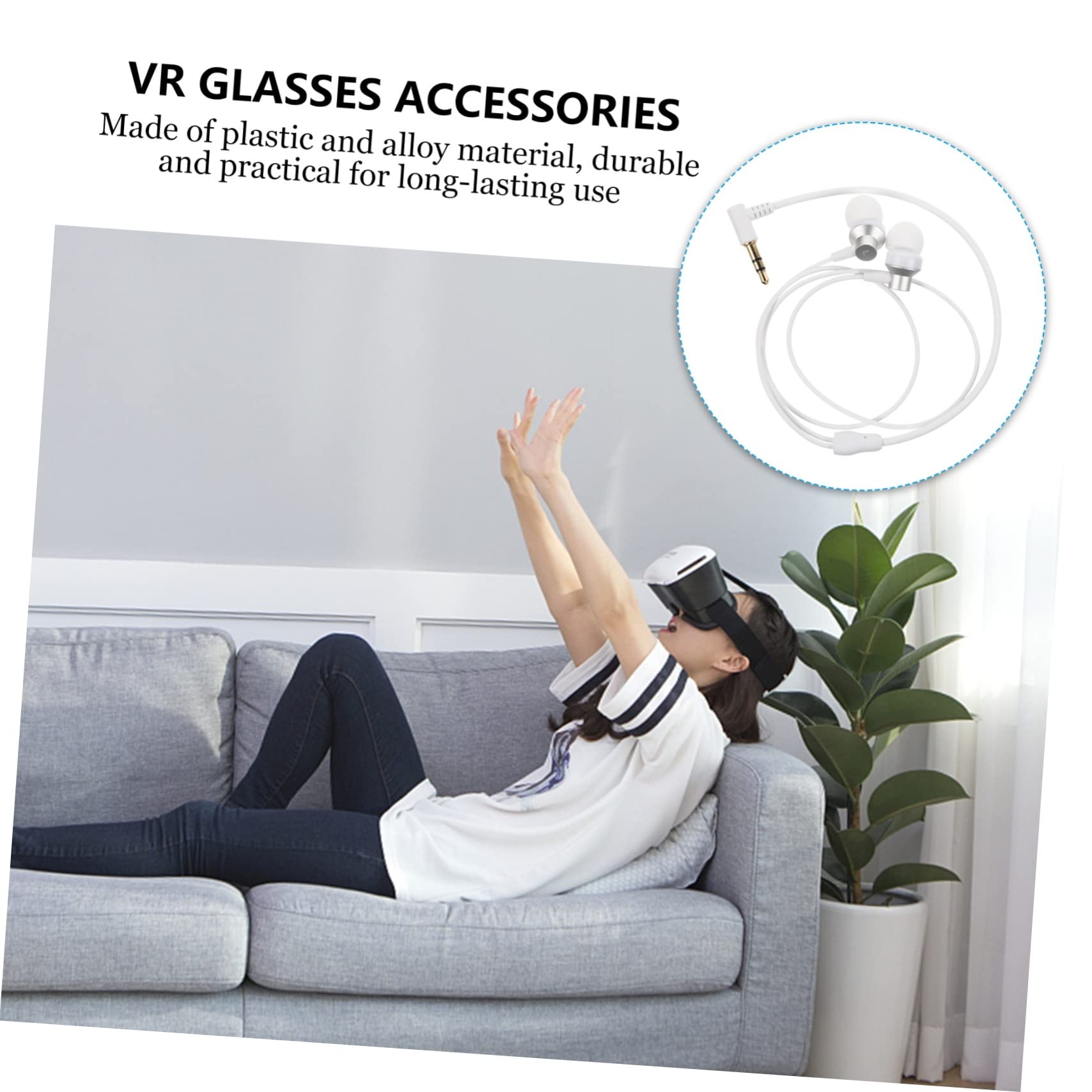 DOITOOL 3 Auriculares Ergonómicos Sencillos Y Portátiles Intraauriculares para 2 VR Cómodos De Usar.