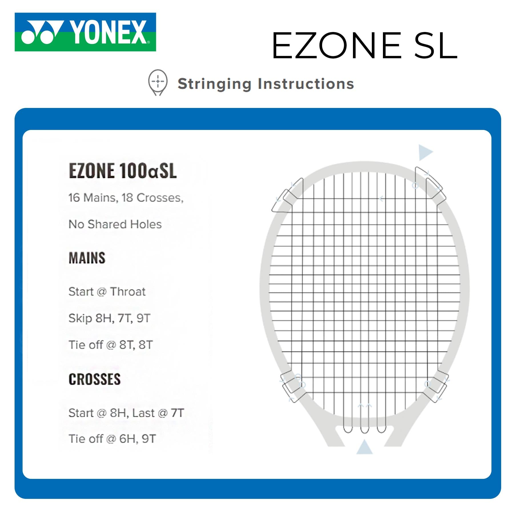 Amazon.com : YONEX EZONE SL Blast Blue Tennis Racquet