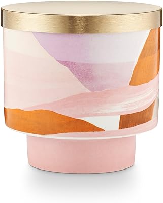 Illume Go Be Lovely Collection, Coconut Milk Mango Lidded Ceramic, 11.1oz Candle, Multi-Colored