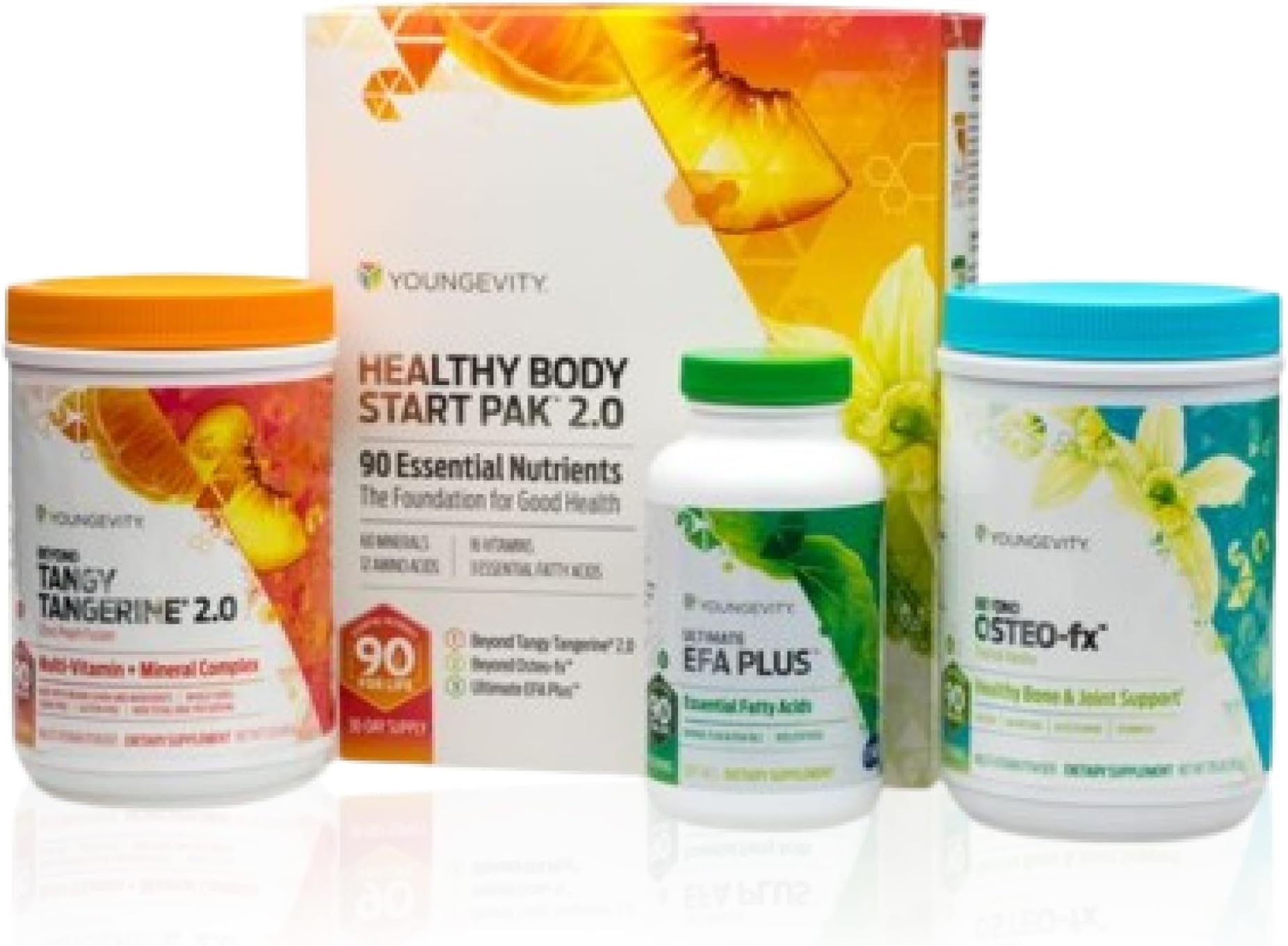 Healthy Body Start Pak 2.0 – Complete Nutritional System with Beyond Tangy Tangerine 2.0, Ultimate EFA Plus, and Beyond Osteo-FX – Bone, Heart, Immune, and Digestive Health Support