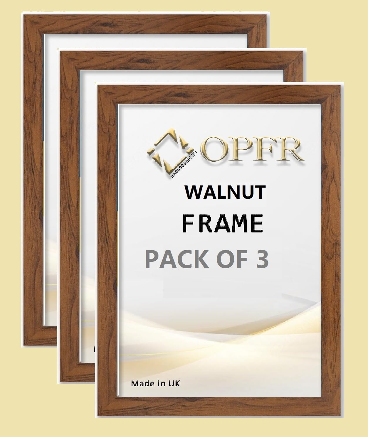 Pack Of 3 Poster Picture Frames (Walnut, A5(210mmX148mm)