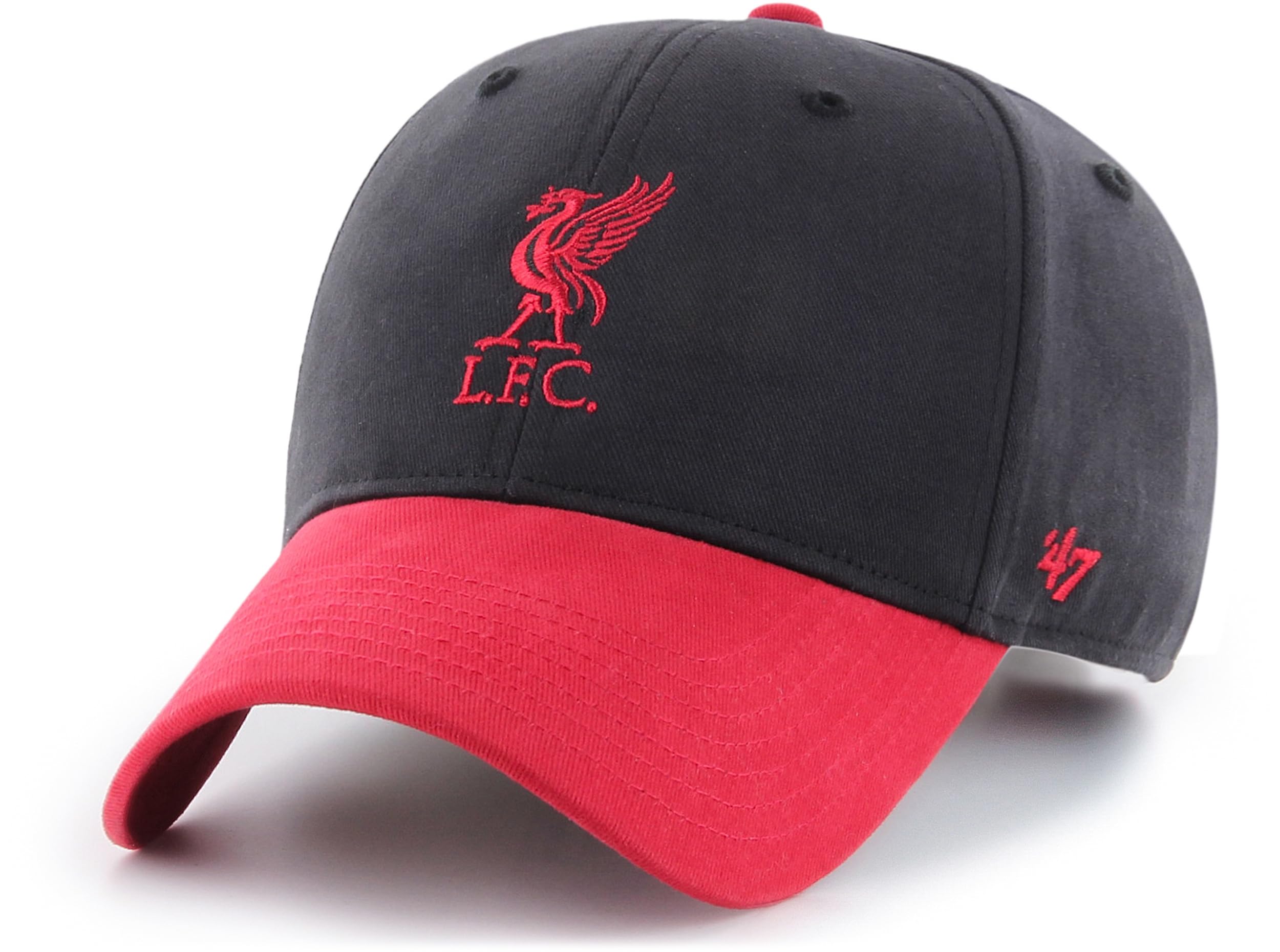 47 Liverpool FC MVP Baseball Cap, Black and Red, Adjustable