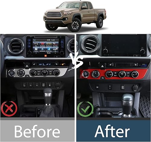 Miniatura 4 de Lcojicep Cubierta de panel de botón de aire acondicionado, accesorios de automóvil compatibles con Tacoma 2016-2020 (solo compatible con botón de