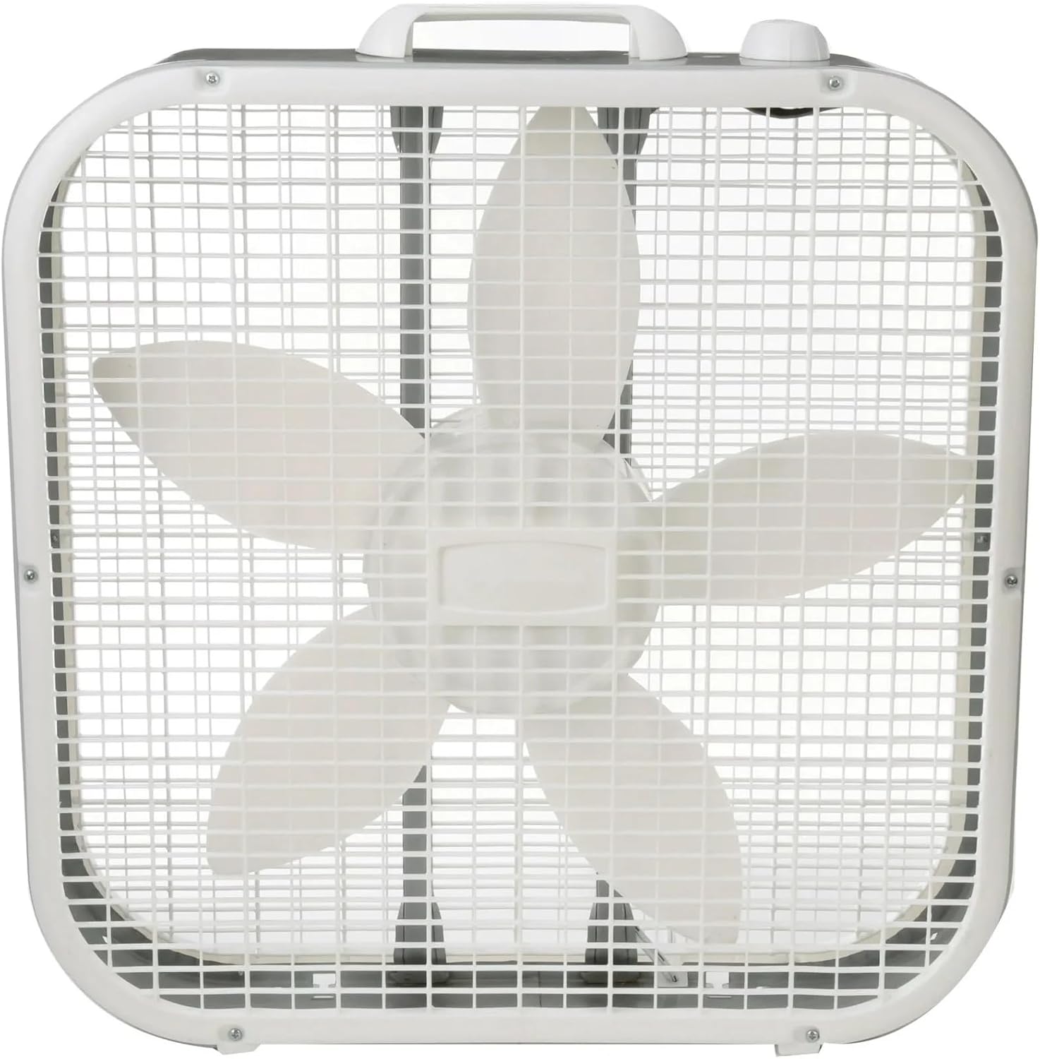 20" Classic Box Fan, 3 Speeds, Weather-Resistant Motor, 22.5" H, White