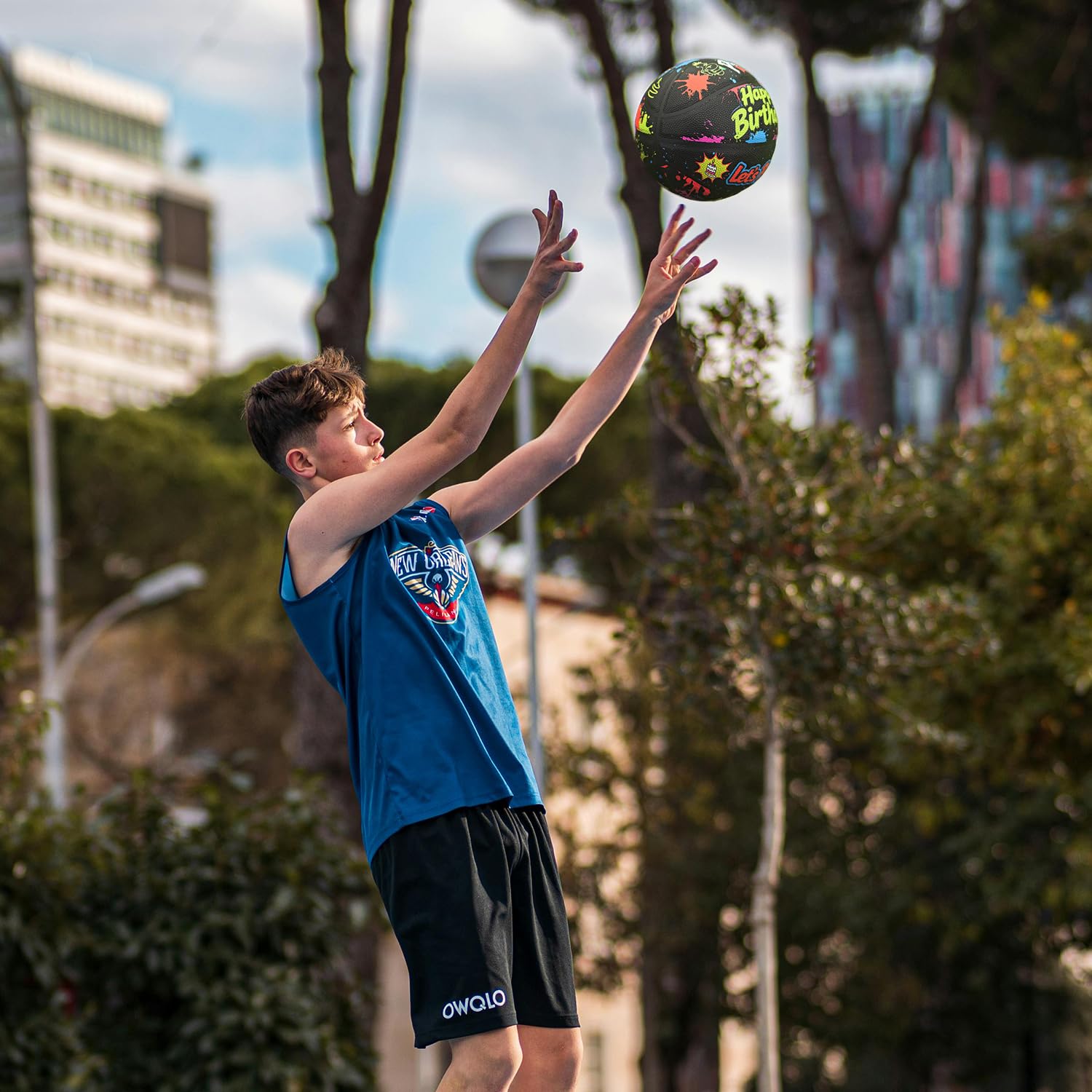 Balón de baloncesto de piel sintética, tamaño oficial 7 (29.5 pulgadas), talla 6 (28.5 pulgadas), talla 5 (27.5 pulgadas), pelota de regalo de cumpleaños para interiores y exteriores