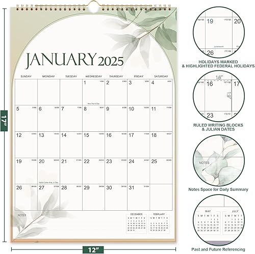 Miniatura 3 de Calendario de pared 2024-2025, calendario 2024-2025 de abril de 2024 a junio de 2025, 17 x 12 pulgadas, calendario de pared grande de 16 meses 2024