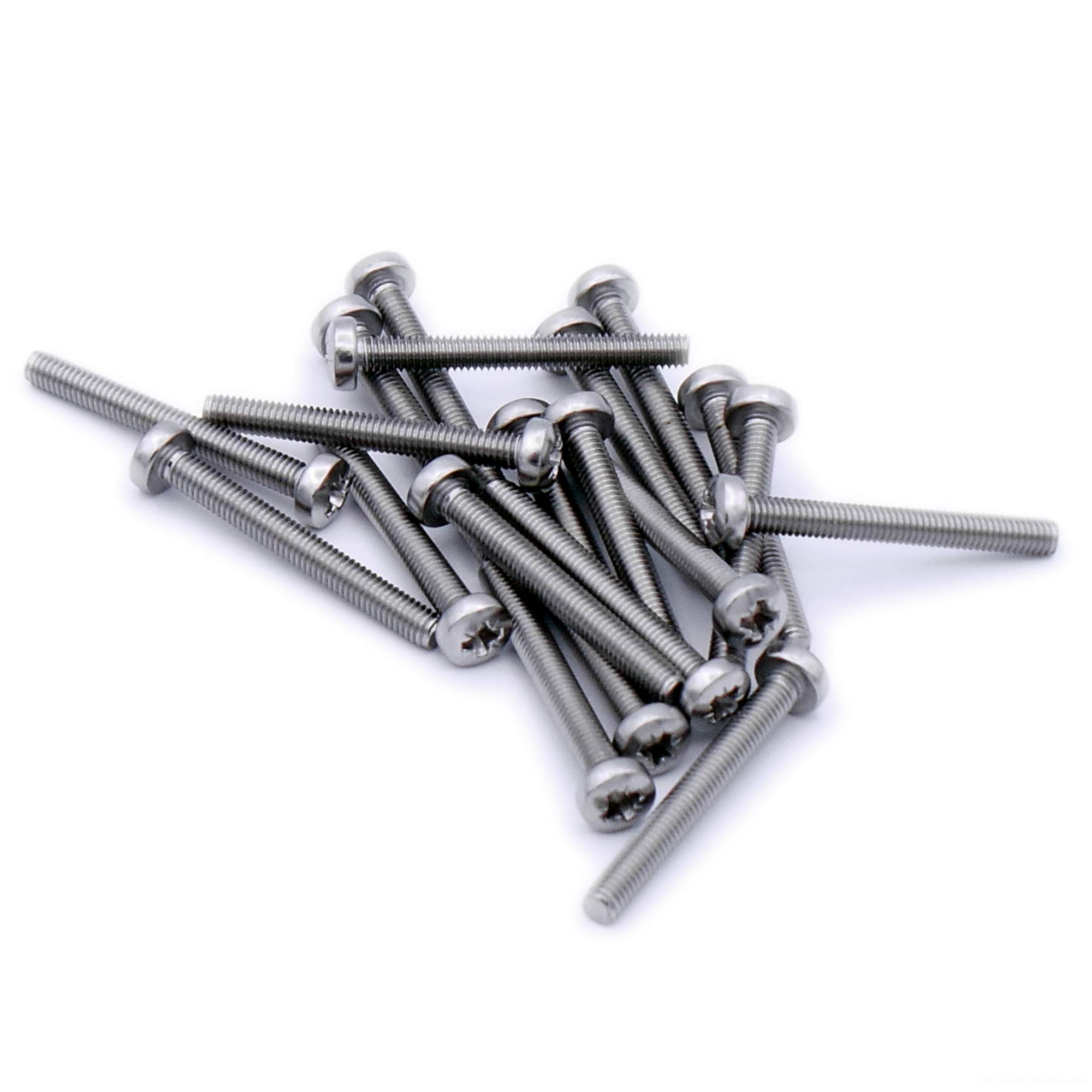 Singularity Supplies M6 (6Mm X 12Mm) Pozi Pan Machine Screw (Bolt) - Stainless Steel (A2) (Pack Of 20)