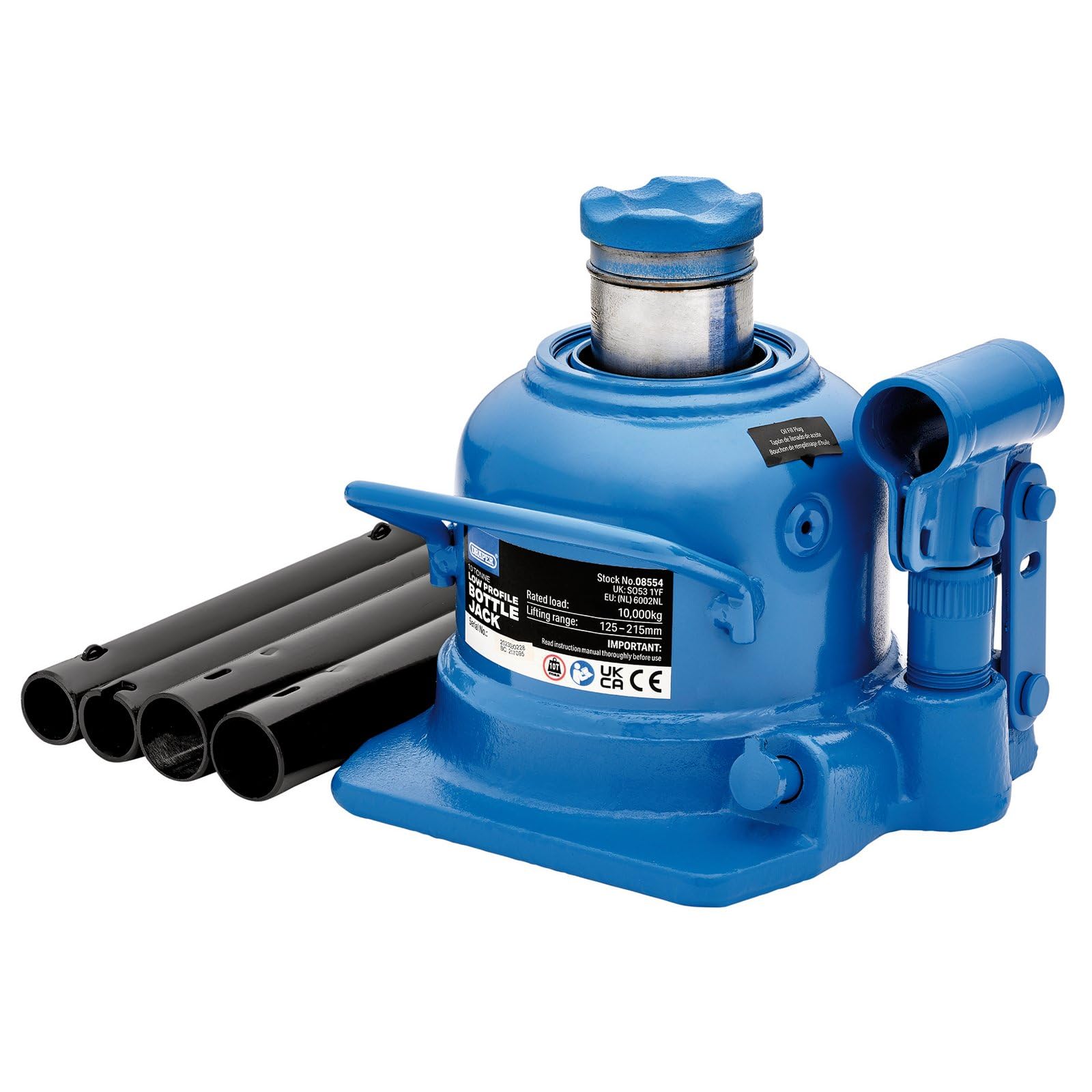 Draper 08554 Low Profile Bottle Jack, 10 Tonne : Amazon.co.uk