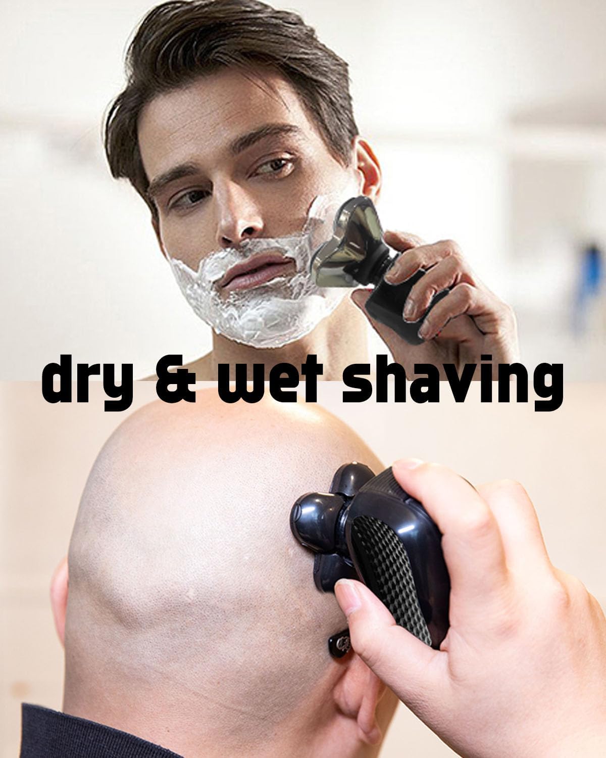 2PCS Head Shaver Replacement Heads for Microtouch Titanium Head Shaver MTTTBHS, 2 Cleaning Brush - Image 3