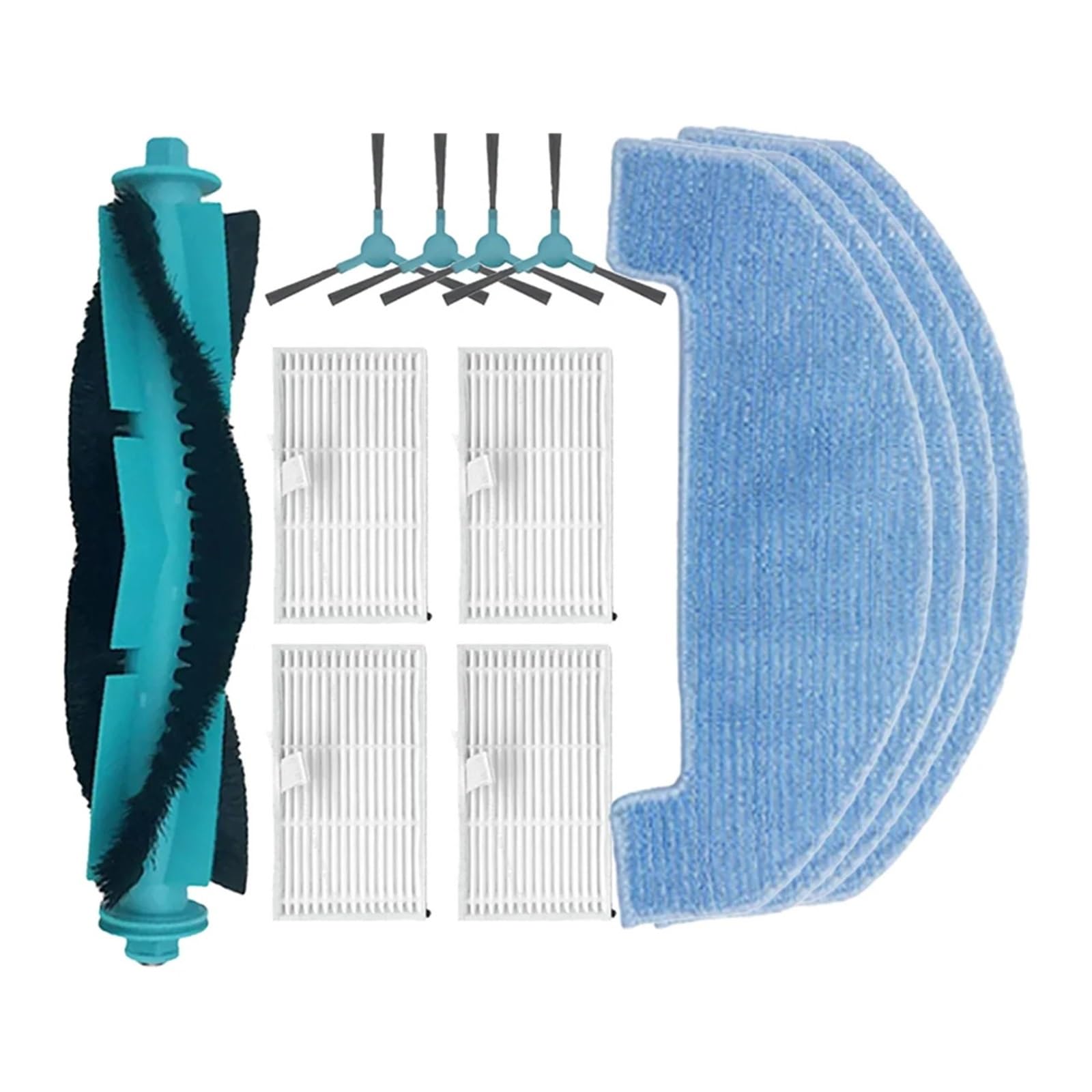 Guwie One Color Main Brush, Side Brush, Hepa Filter, Mop Cloth, Compatible For Proscenic Q8 / Q8 Max, Robot Vacuum Cleaner Accessories Spare Parts