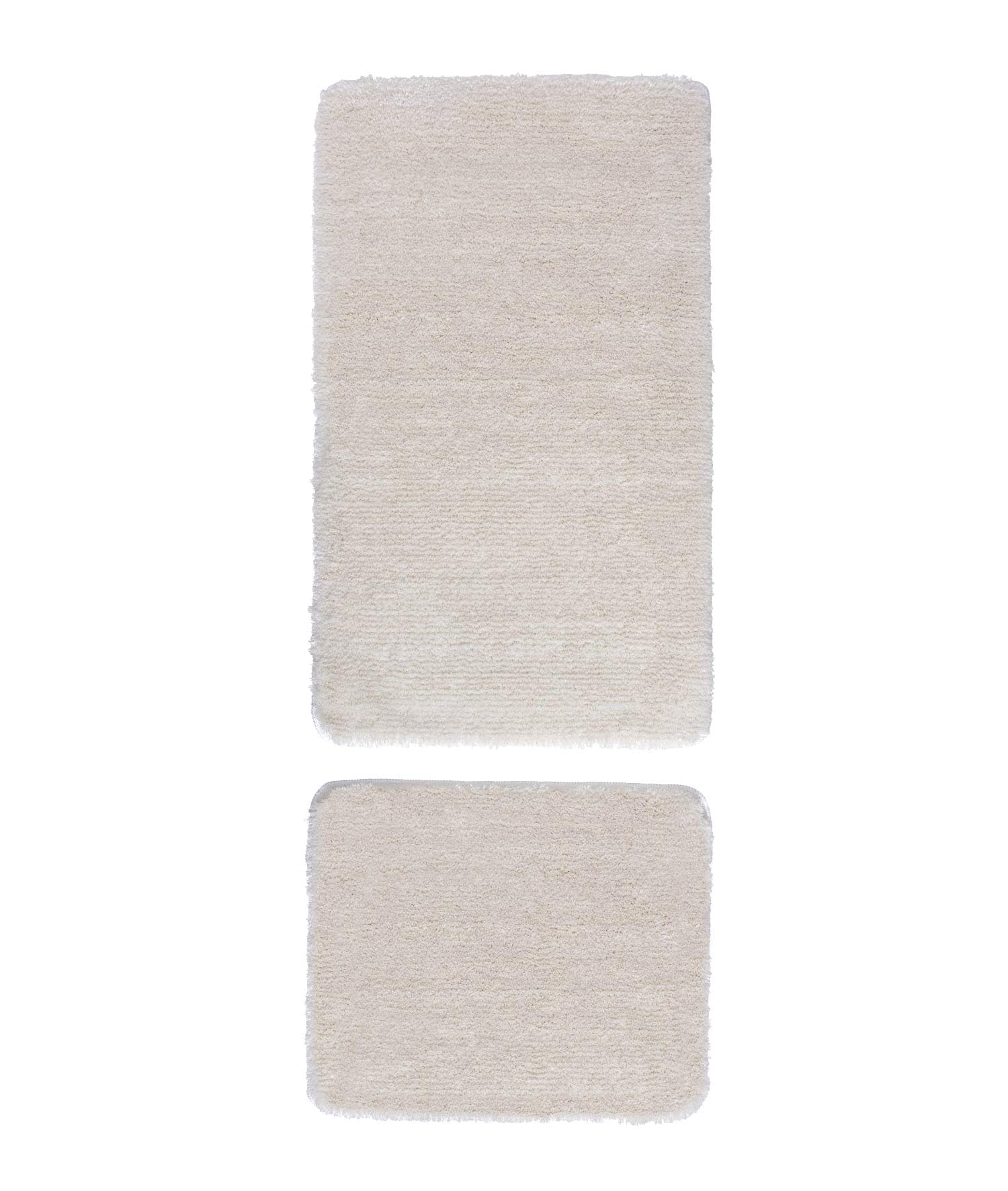 Segura Plüsch rutschfeste Unterseite 2er-Badematte 60 x 100-50 x 60, Creme