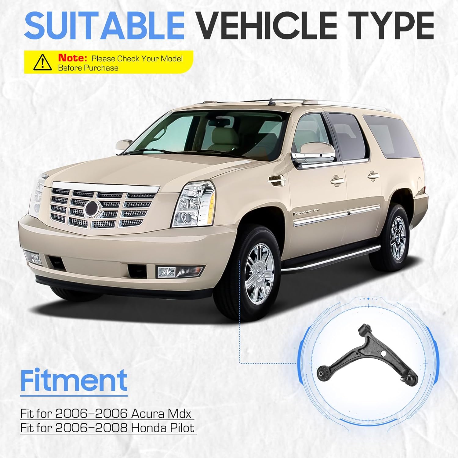 Front Lower Control Arms w/Ball Joints Sway Bar End Links-Driver and Passenger Side Suspension Kits for 2006 Acura MDX, 2006-2008 Honda Pilot K621349 K621350 (4pc)