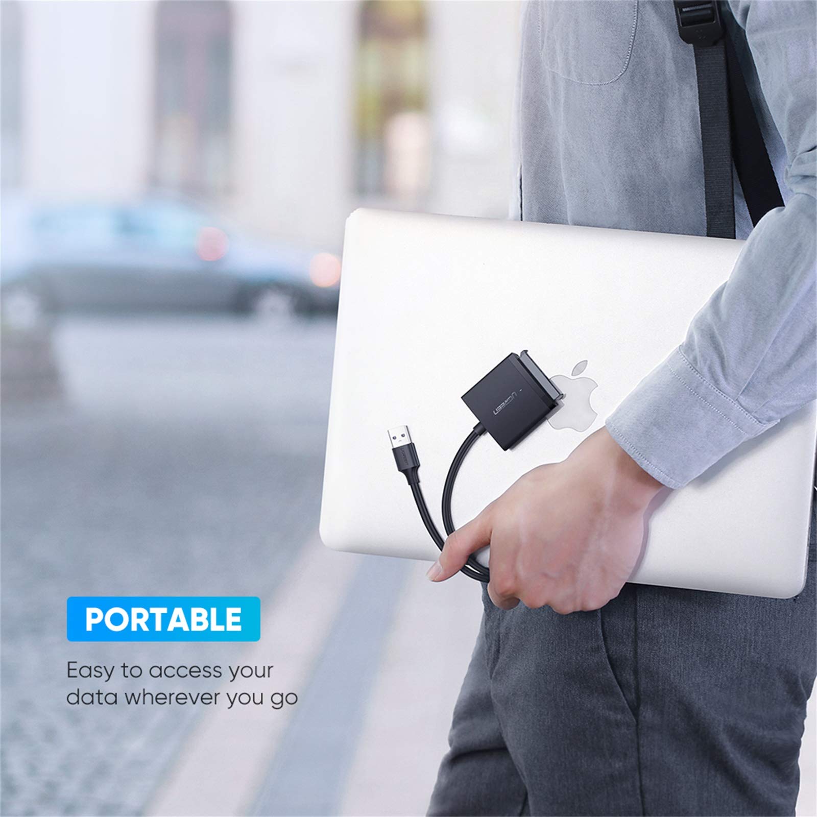 Ugreen USB 3.0 SATA SSD HDD Dönüştürücü Adaptör, Siyah