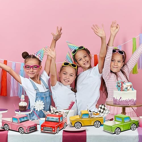 Miniatura 7 de 12 cajas de comida clásicas para fiestas de automóvil, suministros para fiestas de cumpleaños, camiones para niños, camiones, bandeja de alimentos