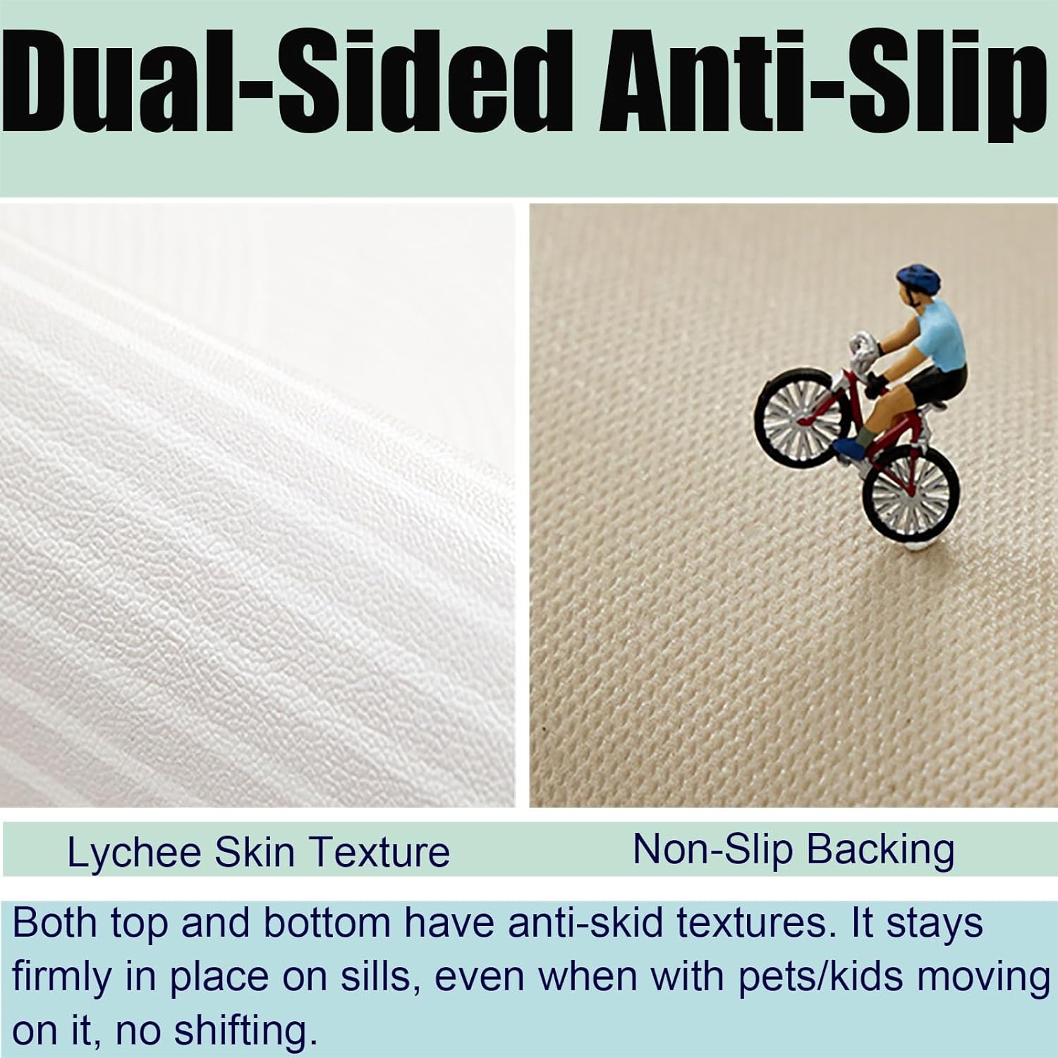 Cuttable Waterproof PU Leather Kitchen Window Sill Protector Mat - Indoor Decorative Cover, Replacement Padding for 80-200cm Lengths, Style2 (45x140cm/17.7x55.1in)