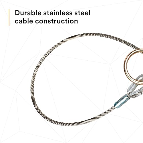 Miniatura 5 de 3M DBI-SALA 5900552 - Adaptador de amarre de cable, 10 pies, pasante, plateado