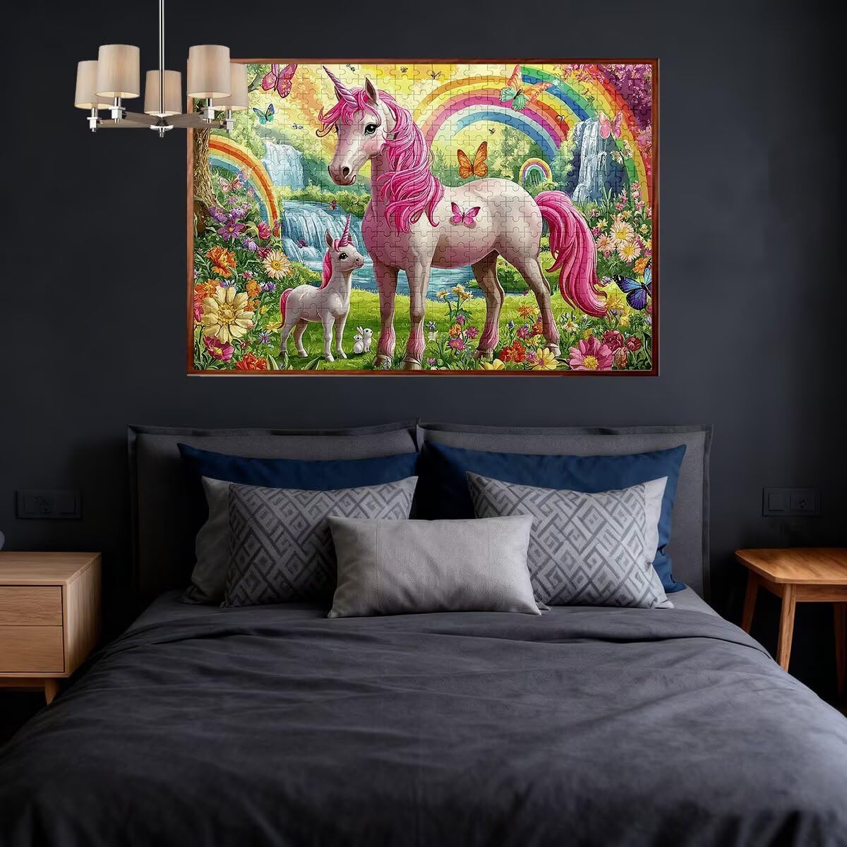 Puzzle 2000 elementów dla dorosłych, jednorożec, zwierzęta, klasyczne drewniane puzzle dla dorosłych, 99 x 70 cm, niepożądane wyzwanie, gra edukacyjna, puzzle dla całej rodziny, relaksacyjny, prezent