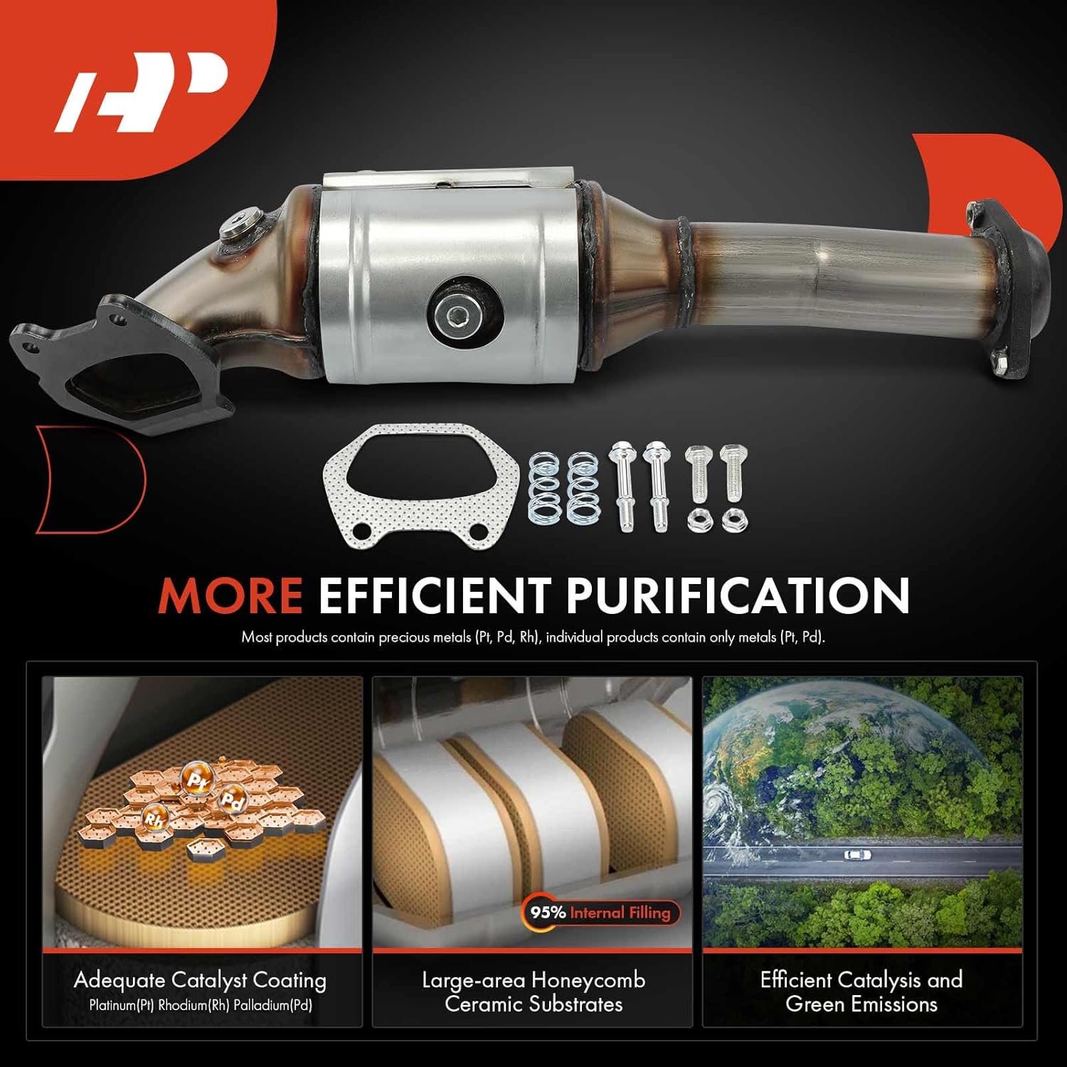 A-Premium Right Catalytic Converter Kit Direct-Fit Compatible with Jeep Wrangler 2012-2020, Gladiator 2020, 3.6L, EPA Compliant, Replace# 68085119AE