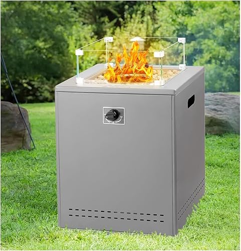 Xbeauty Mesa para hoguera de propano - Mesa para fogatas de 44 pulgadas para exterior, mesa de fuego de 50,000 BTU, mesa de fogata de gas al aire