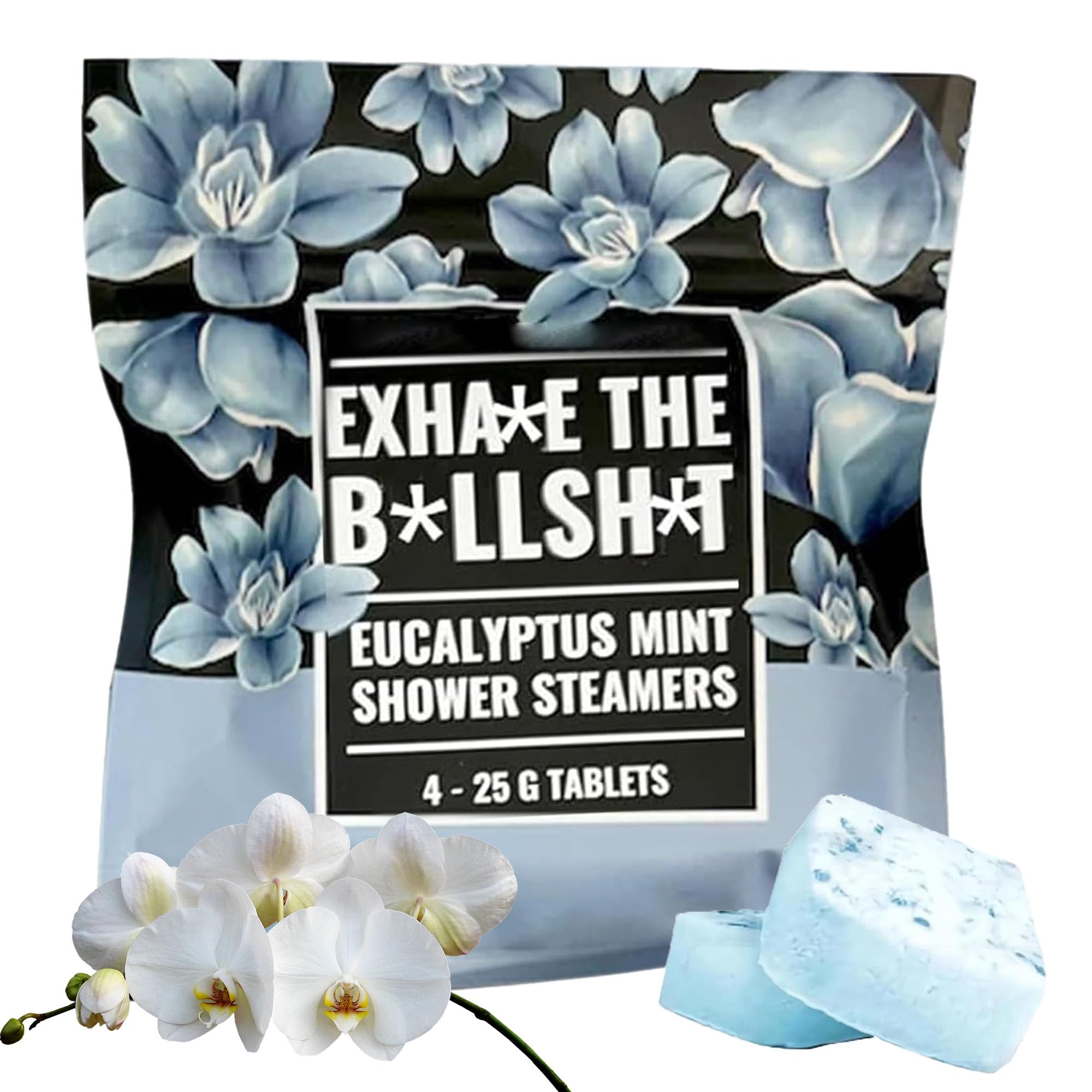 Swear Shower Steamers Gift Set, Shower Steamers Aromatherapy with Charmed Aroma, Shower Steamer Unique Gifts for Women, Bath Set Calm Down Shower Tablets, Birthday Gifts for Women and Mom (Blue) - Blue