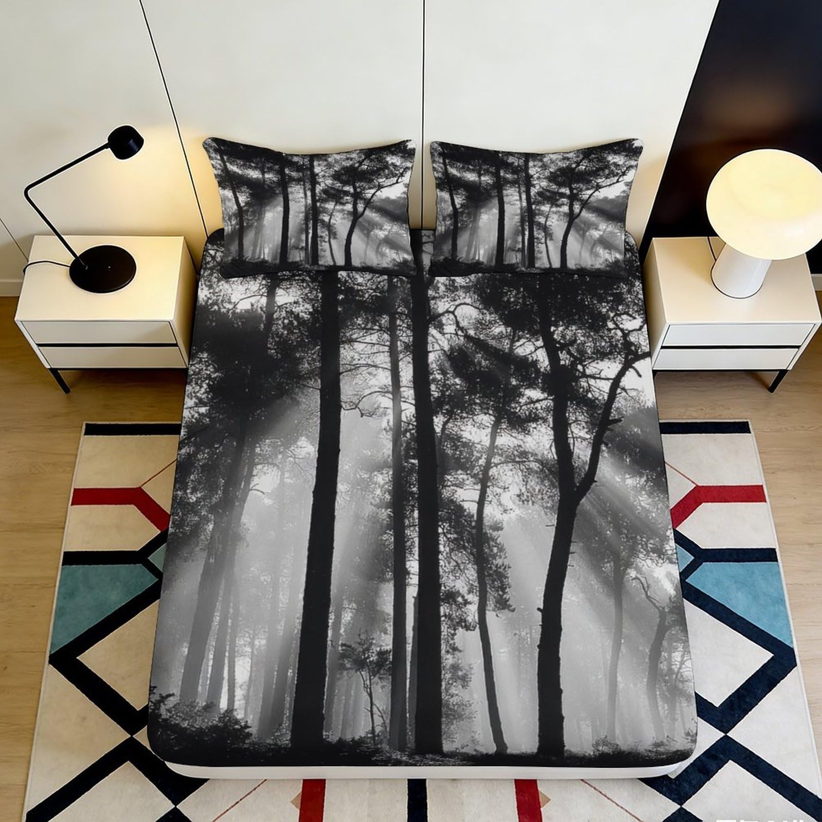 3D Printed Lazy Sloth Microfiber Fitted Sheet Deep Pocket Non-Slip Bedroom Bedding Sloth Mattress Fitted Cover Washable for Adults Teens 120x200x25cm