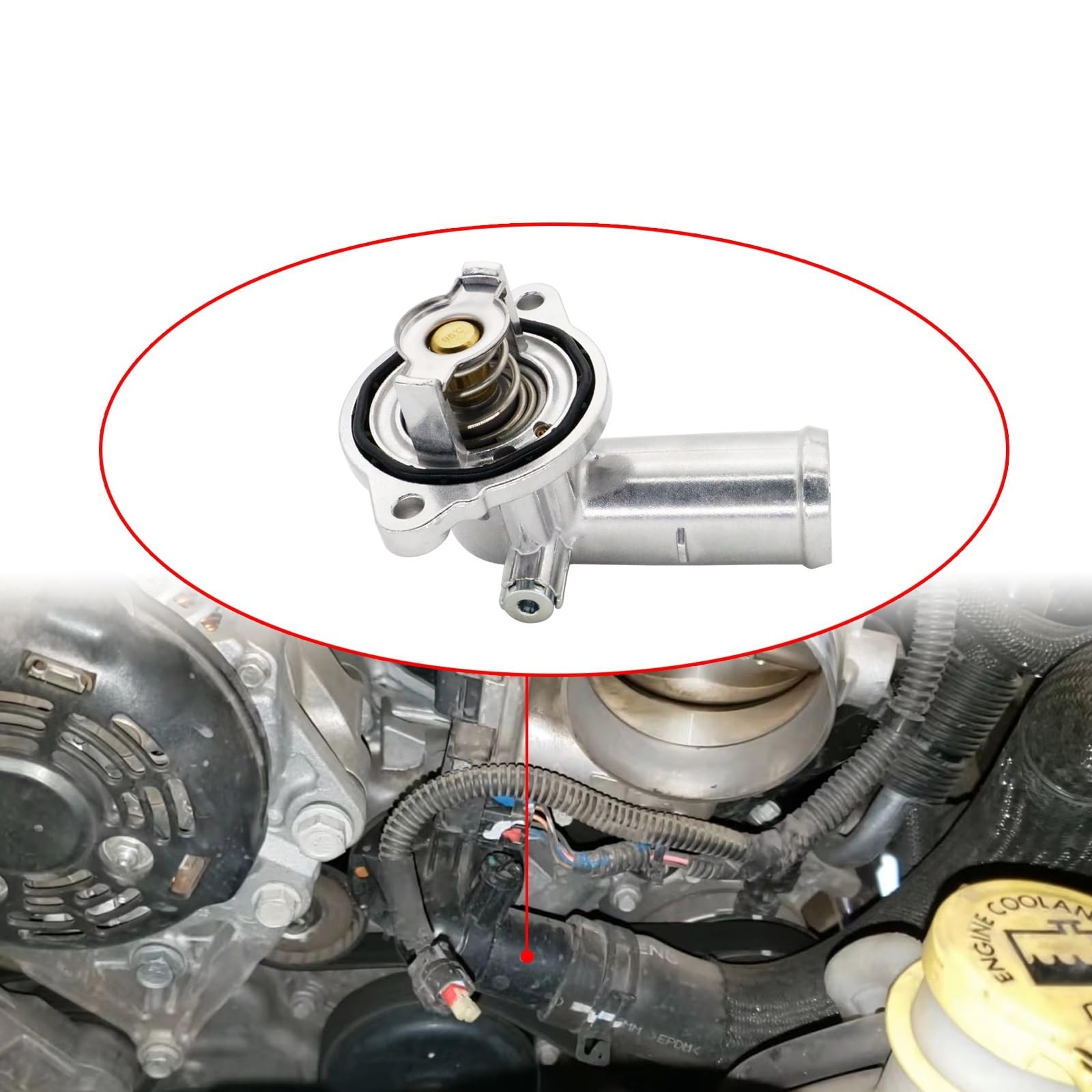 Engine Coolant Thermostat Housing – Replaces 5184651AG For 2012-2018 Jeep Wrangler & 3.6L Dodge/Chrysler Models