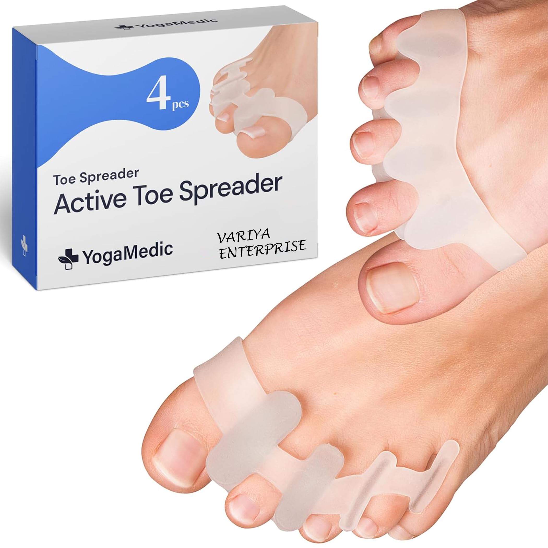 Bunion Corrector Toe Separators For Fast Pain Relief - 5 Holes High Elastic Toe Straightener Hammer Hallux Valgus (White)-image-22