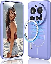 Coque Magnetic pour Xiaomi 15 Ultra 5G Étui - Housse en Silicone Liquide Souple, Antichoc Protection Caméra Case, Compatible avec Accessoires Magnétiques, Violet