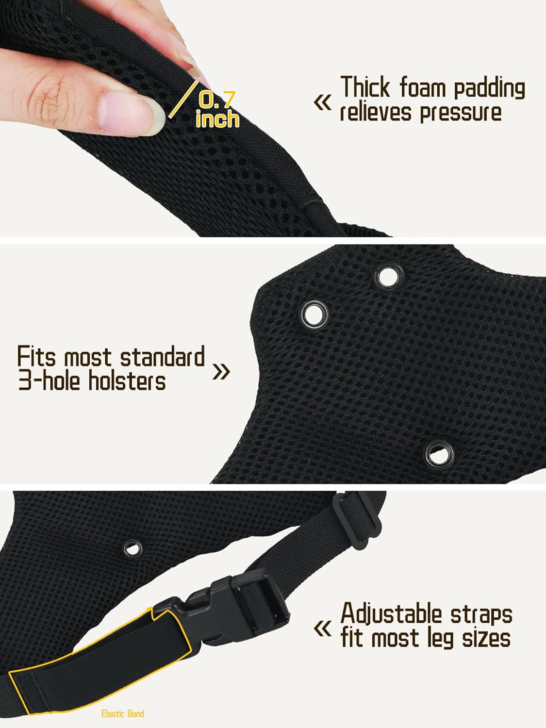 Tactical Drop Leg Holster Adapter, Low Ride Universal Belt Loop Platform with QLS kit