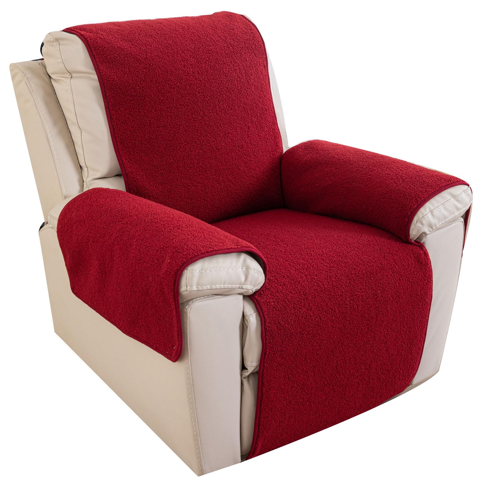 Funda de Sillón Relax Relax Acolchada Antideslizante, Cubre sillón relajable de sujeción Blancas, Manta Protectora para sofá de 1 Plaza (Color : 47@)