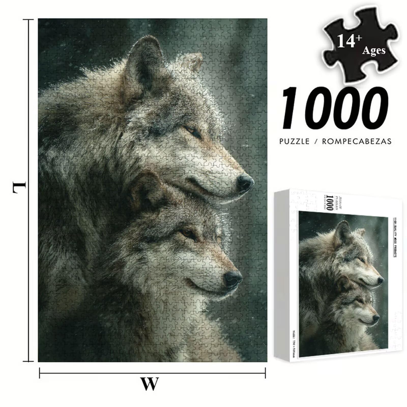 4000 Pezzi Puzzle Adulti - Animale & Inverno - Fabbricazione in Legno Robusto (Forma Classica) - Decorazione Murale con Poster - Prodotto Riservato ad Adulti e 14 Anni in Su (147x105cm) P3#1178