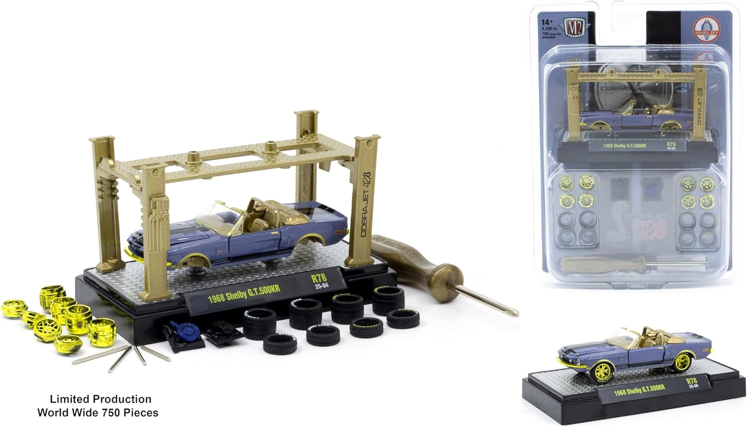 Model Kit 3 Piece Car Set Release 78 Limited Edition to 9600 Pieces Worldwide 1/64 Diecast Model Cars by M2 Machines 37000-78