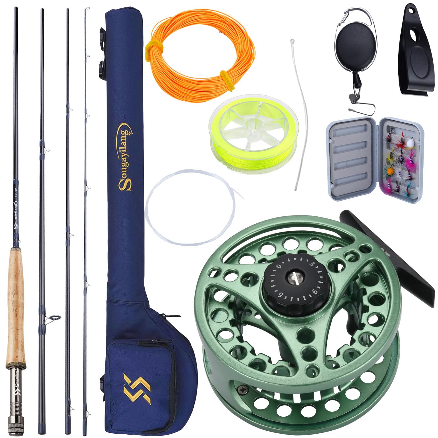 Sougayilang Fly Fishing Rod and Reel Combo