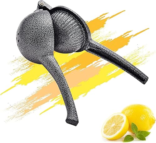 ARC - Exprimidor de lima de hierro fundido, exprimidor de limón, exprimidor de mano resistente para naranjas, granadas, limones y limas (3.5