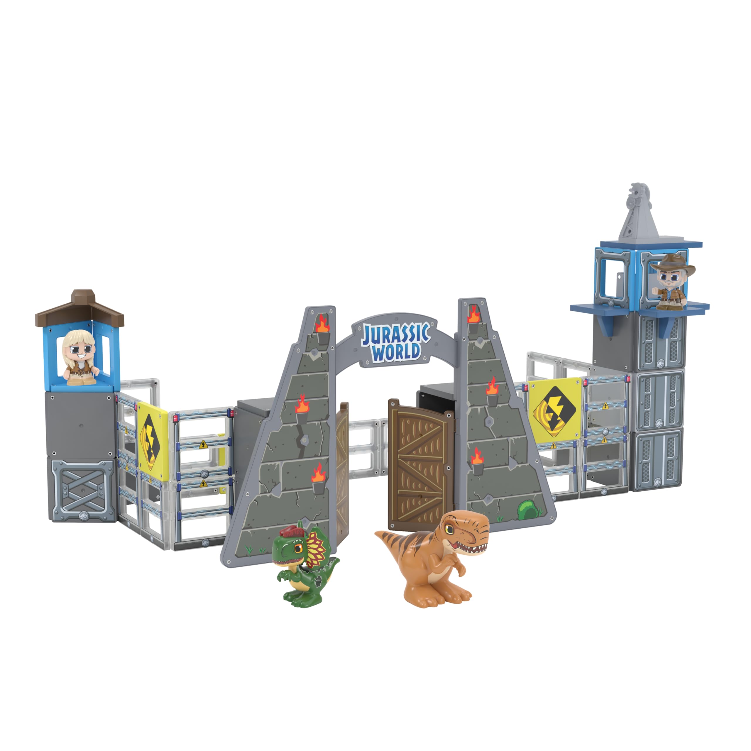 Jurassic World Gate Escape Magnetic Tiles, 84 Pieces