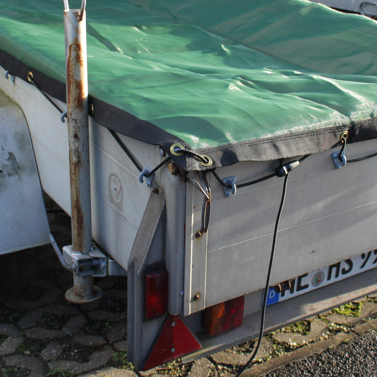 Feines Anhängernetz 3,2 x 8 Meter Gepäcknetz zur Ladungssicherung für Container und Anhänger Containernetz Sicherungsnetz