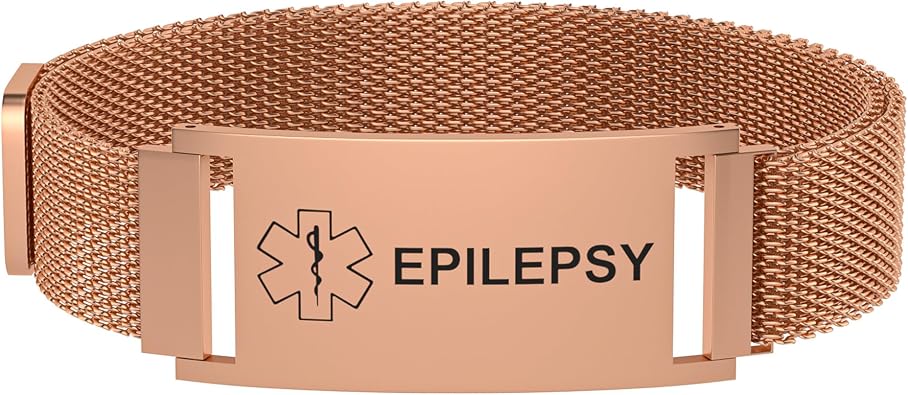 Medical Alert Bracelet for Women Men, Medical Alert ID Adjustable Wristband for Diabetic D.N.R Pacemaker Epilepsy