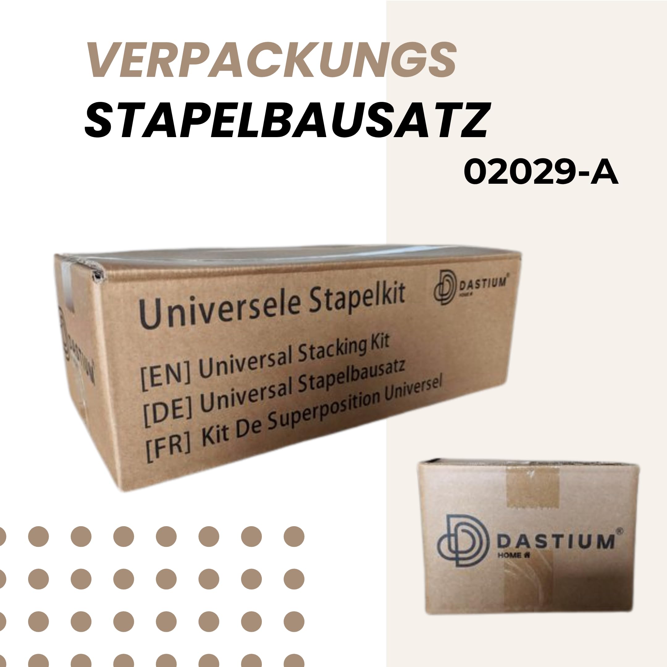 Universal-Stapel Kit - Verstellbarer Abstandshalter für Waschmaschine und Trockner - Langlebig und universell Geeignet für alle Marken - Effizient Platzsparend für Zuhause