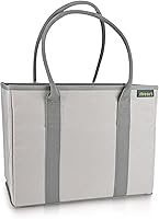 Vista 9 de meori Bolsa de mano de oficina, artículos esenciales para laptop, parte inferior resistente que se mantiene en posición vertical, 3 prácticos