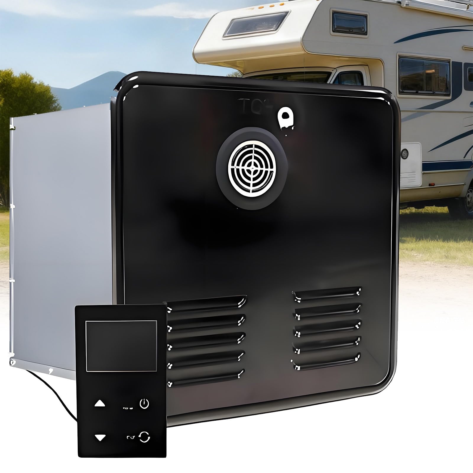 Durchlauferhitzer Für Wohnmobile | 55.000 Btu Gas-Warmwasserbereiter, Wohnmobil-Warmwasserbereiter, 12-V-Gleichstromversorgung, 15 X 15 Zoll Große Tür, Edelstahl, Für Wohnmobile/Camper Black
