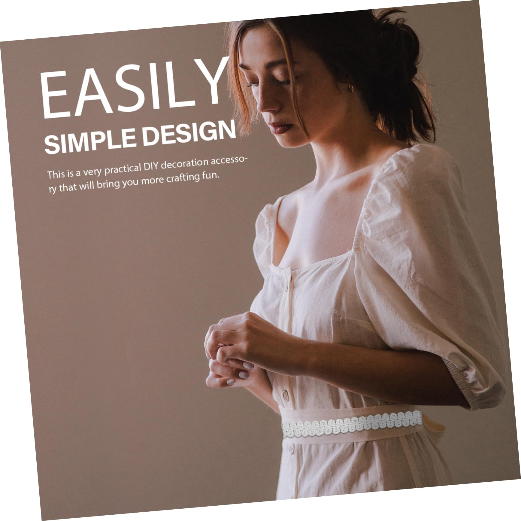 Uonlytech Elegant Wave Lace Trim 15 Yards DIY Braid Trim for Crafts Decorative Ribbons