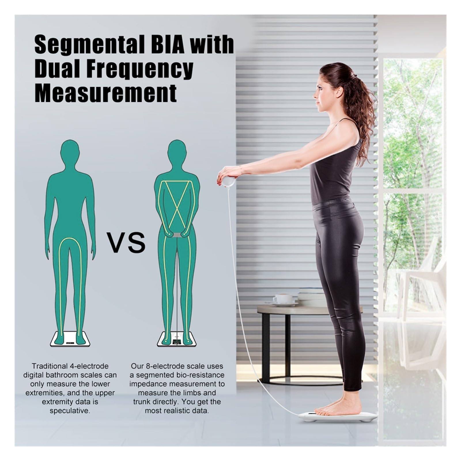 Bilance Intelligenti Con Bilancia A 8 Elettrodi Digitale A Schermo BMI Da Bagno For Grasso Corporeo Bluetooth Preciso E Facile Da Leggere