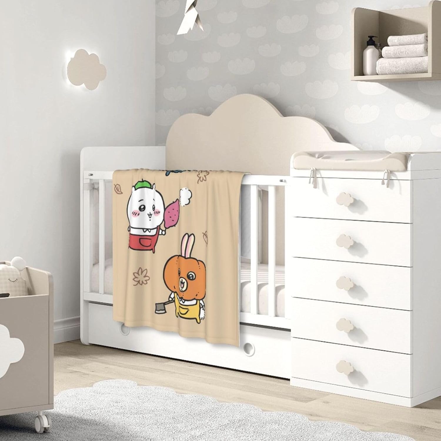 ちい-かわ かわいい タオルケット ガーゼケット 子供 子どもケット お昼寝 おなかケット ベビー バスタオル 沐浴ガーゼ ブランケット 子供毛布 保育園毛布 ゃれ 春 夏 冷房 気温差 ふわふわ 洗える プレミアムマイクロファイバー フランネル モフモフ 軽量 毛抜けない 速乾 プレゼント 子供用毛布 こども毛布