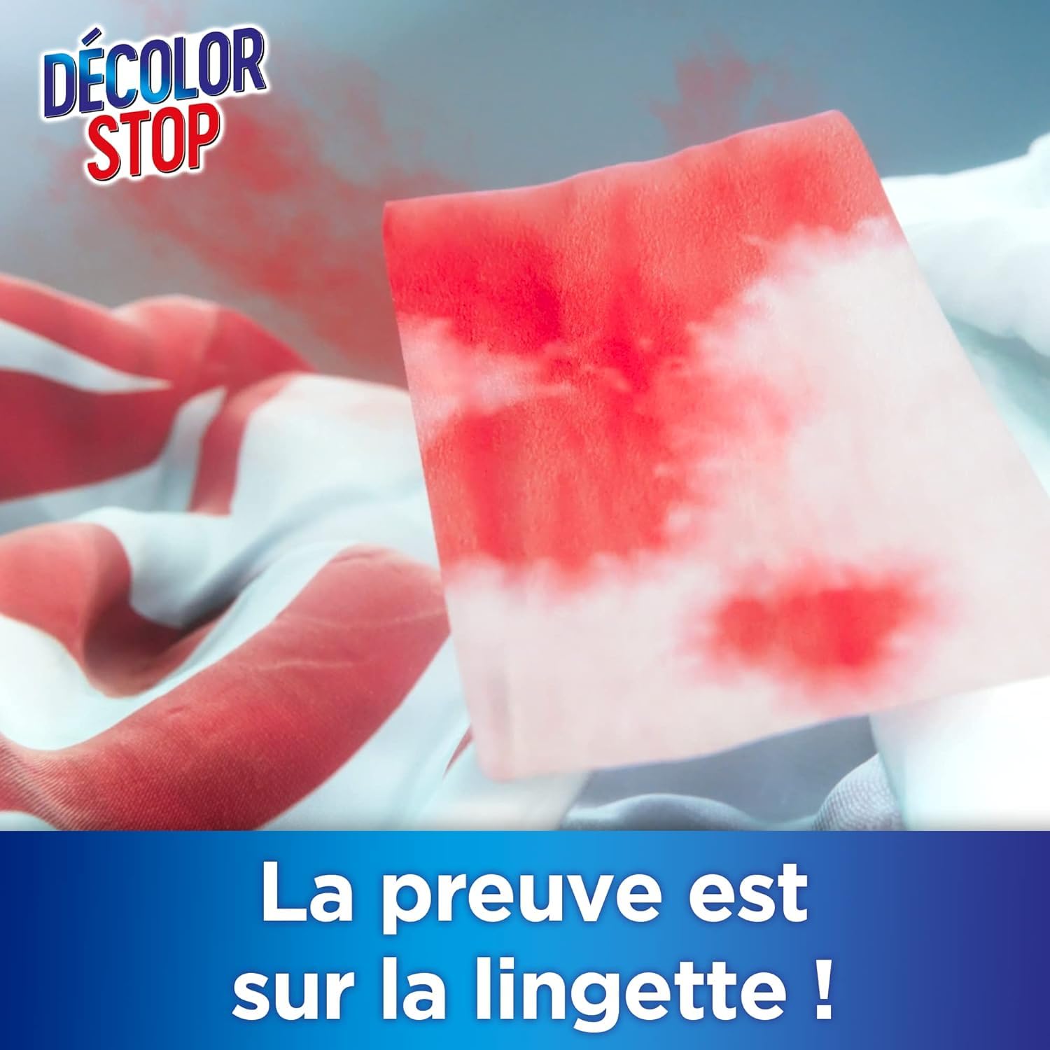 Décolor Stop - Lot 64 sachets 3-en-1 : 40 couleurs + 24 blancs, pack 4x couleur + 2x blanc, détachants pour linge
