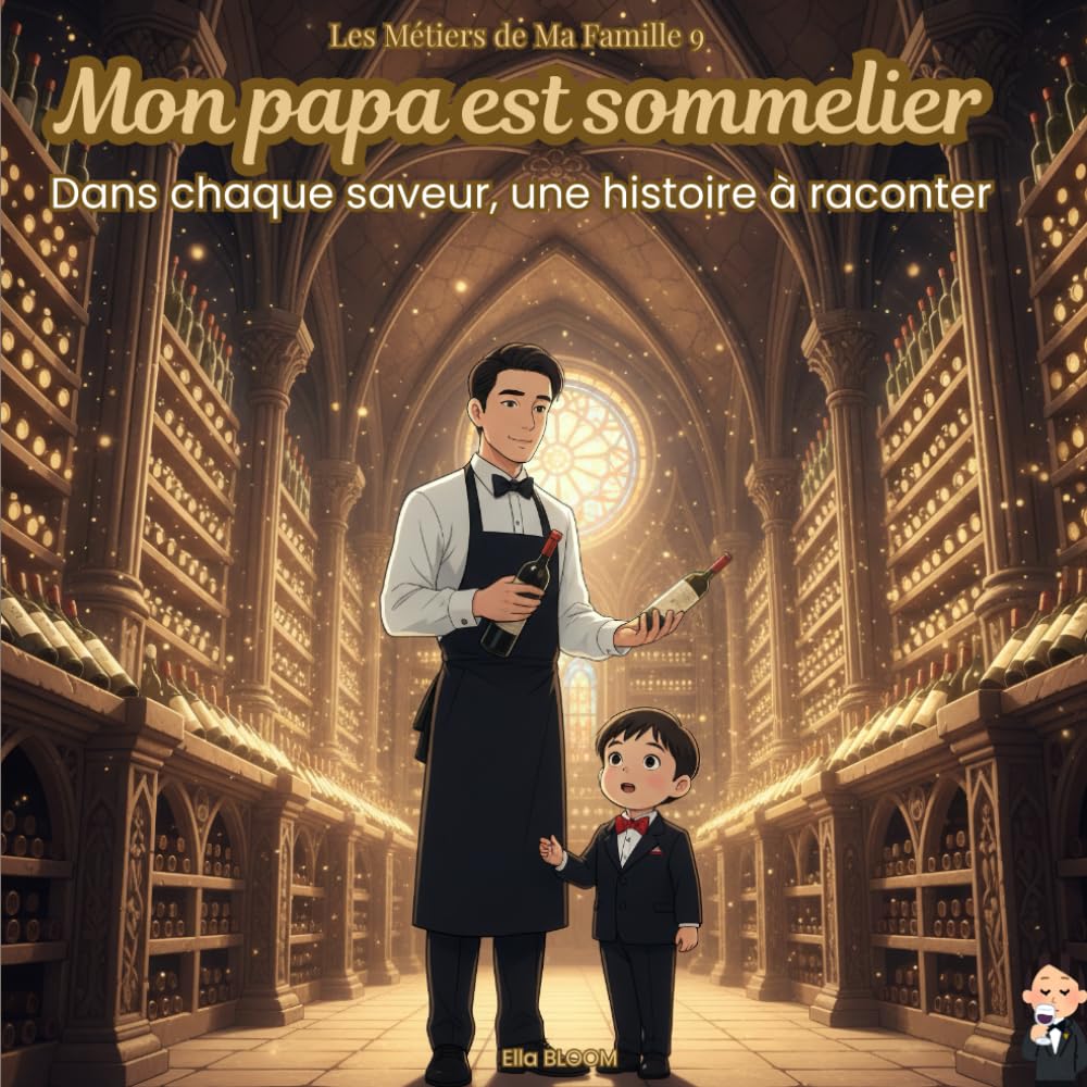 Mon papa est sommelier – Découvrir les métiers en éveillant les sens: Livre éducatif 4-8 ans | Découverte des métiers | Éveil sensoriel | Transmission entre cultures