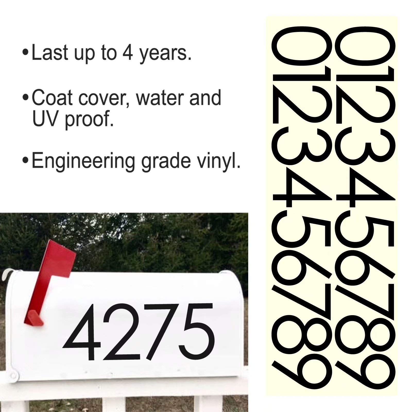 Diggoo 20 Pack Mailbox Numbers 0-9, 2.76 Inch High, Door - View #7