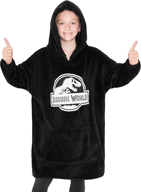 Jurassic World Oversized Blanket Hoodie for Boys, Dinosaur Gifts