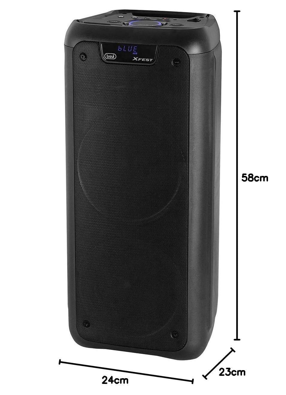 Trevi XF 600 Amplificador Karaoke, 80W con BT, Color: Negro