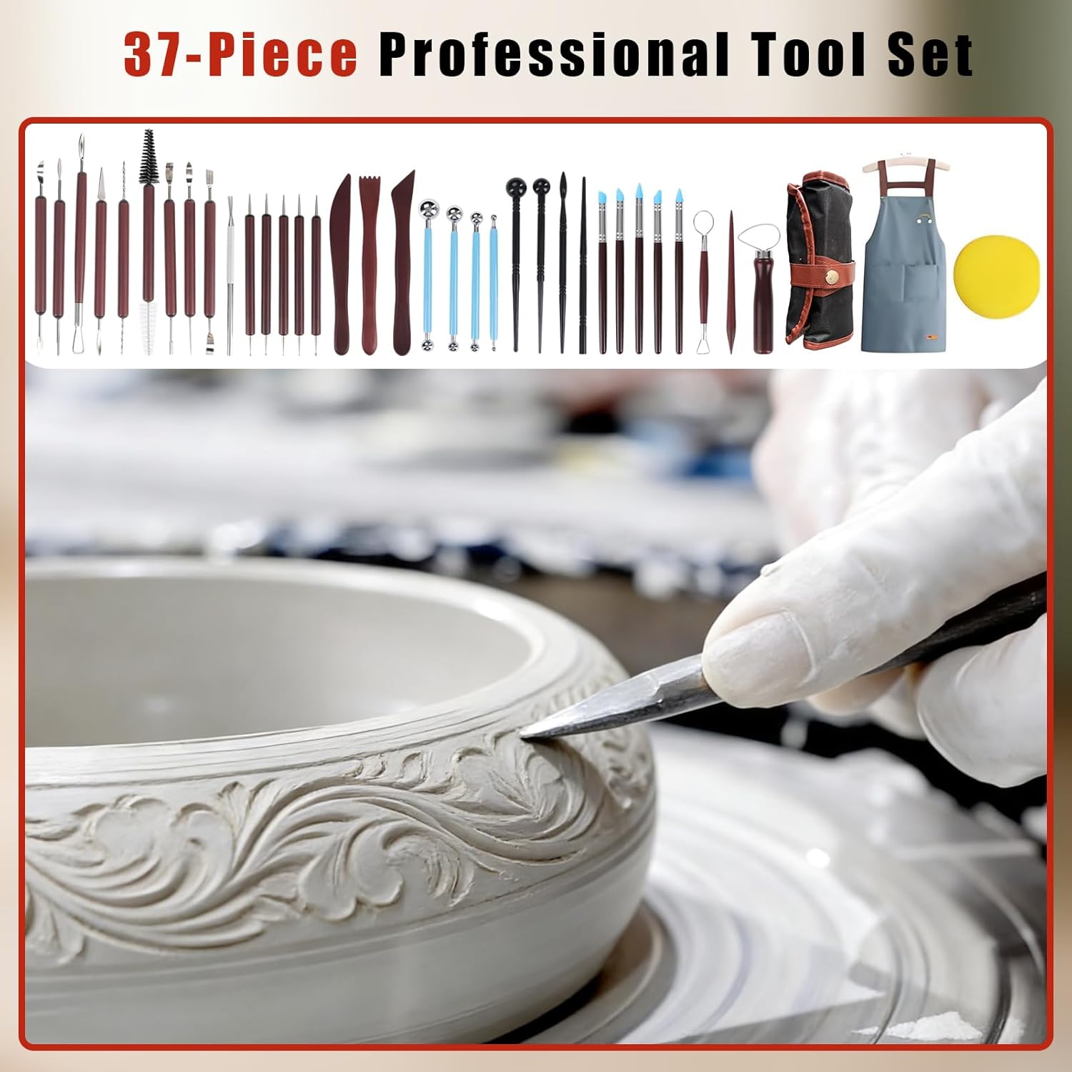14" 450W Electric Pottery Wheel with LCD Panel Adjustable Speed Foot Pedal,Detachable Basin,Heighten Desk Legs,Clay Toolfor Kids, Adults, Beginners, Home DIY & Professional Pottery Making