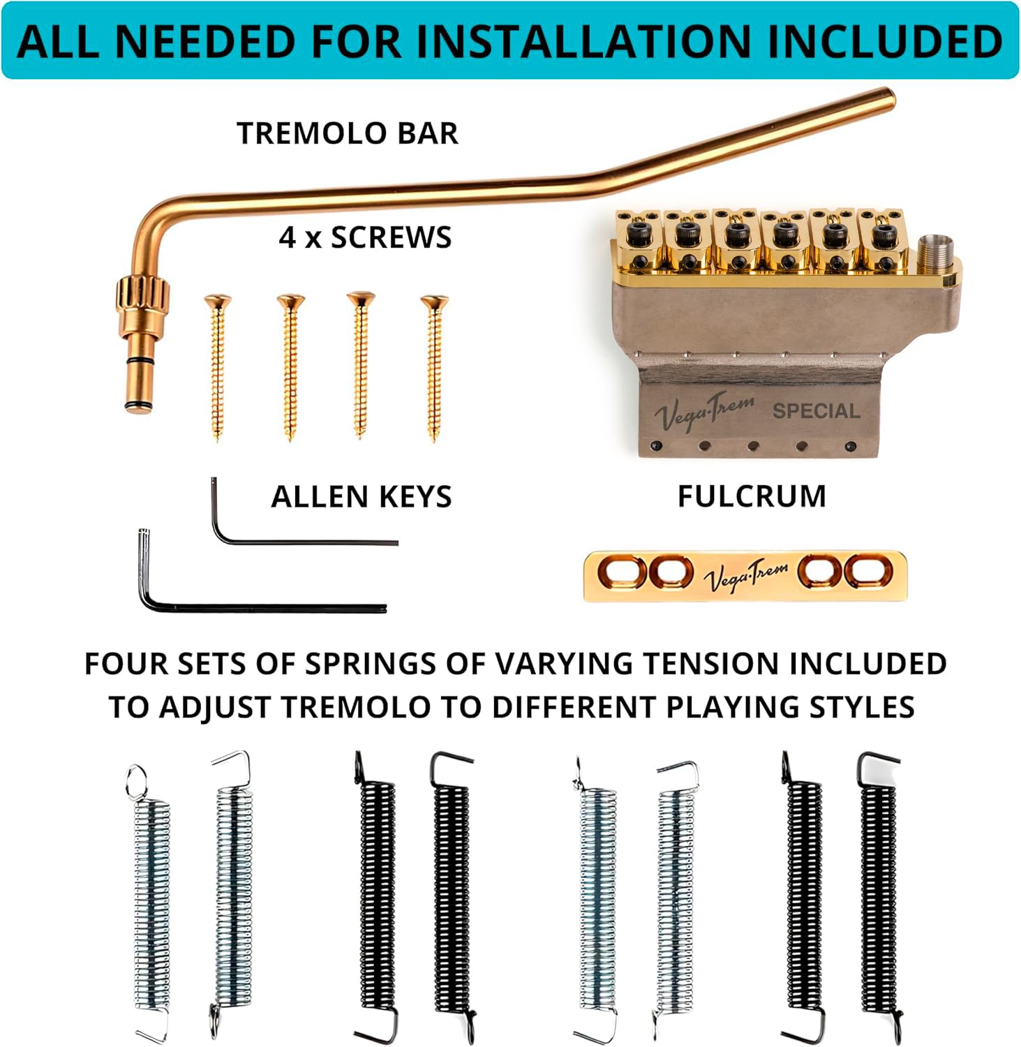 VegaTrem VT1 Special Standard Tremolo, colore: oro